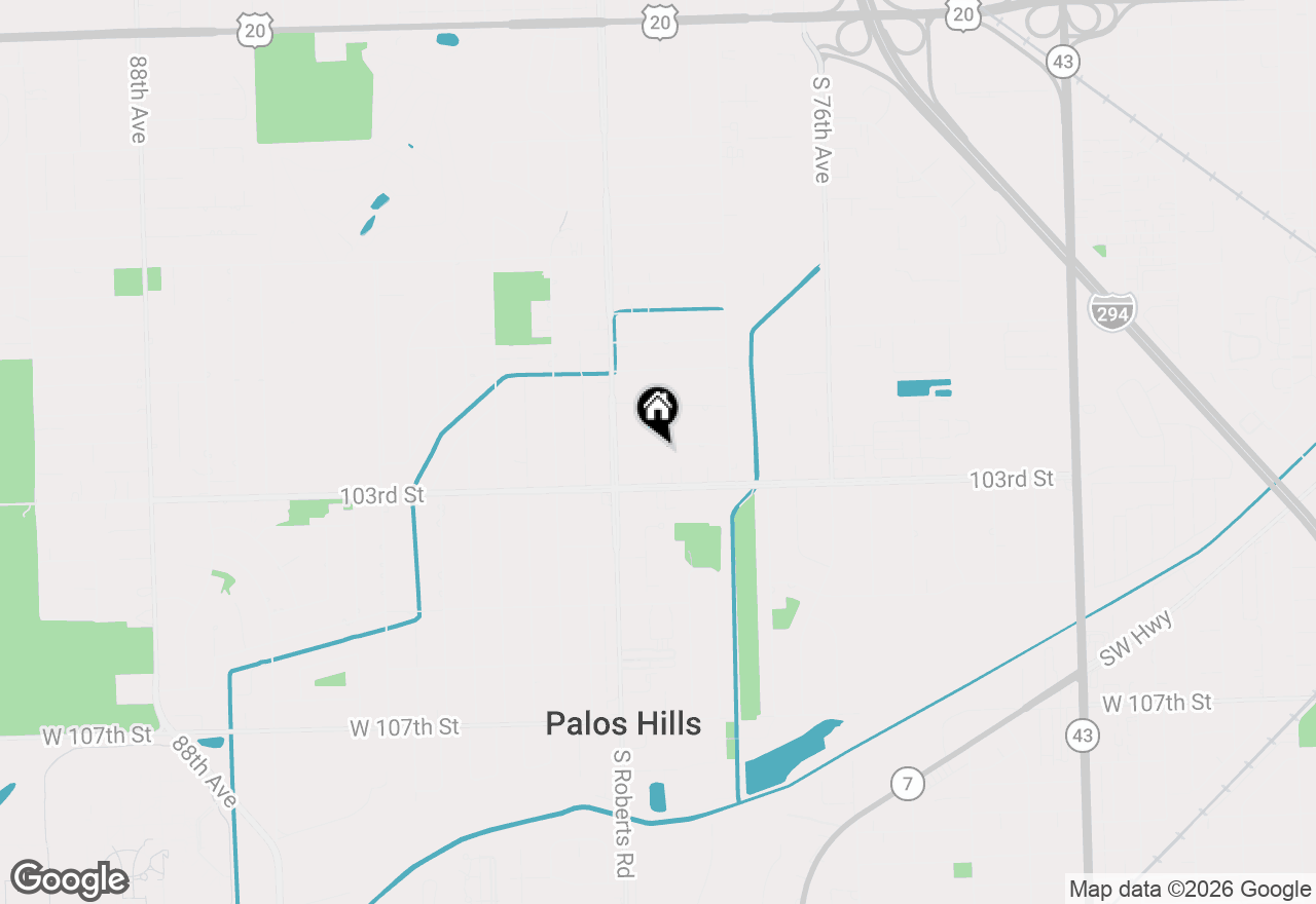 Map of 7903 W 102nd Street, Palos Hills, IL 60465