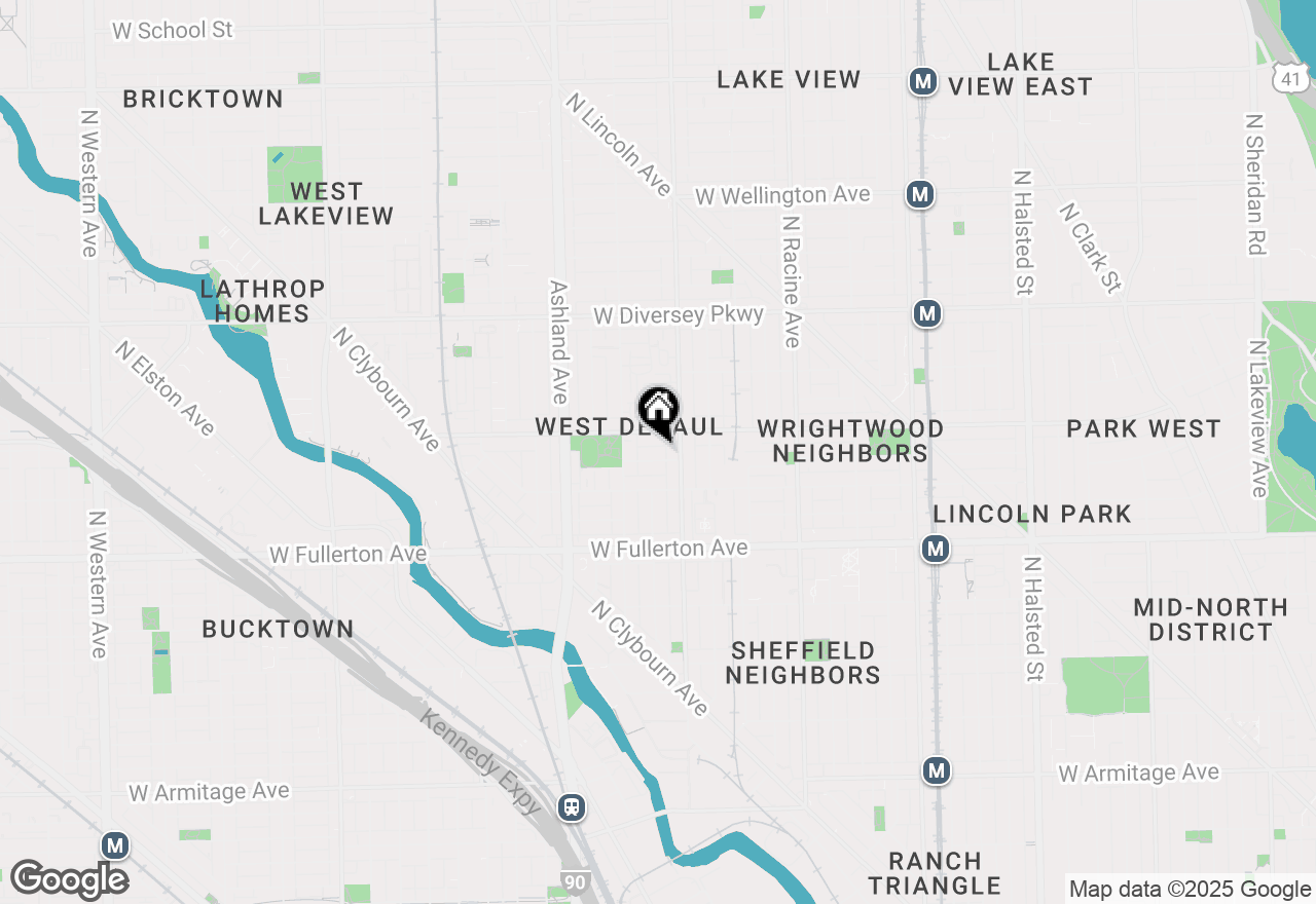 Map of 1422 W Lill Avenue, Chicago, IL 60614