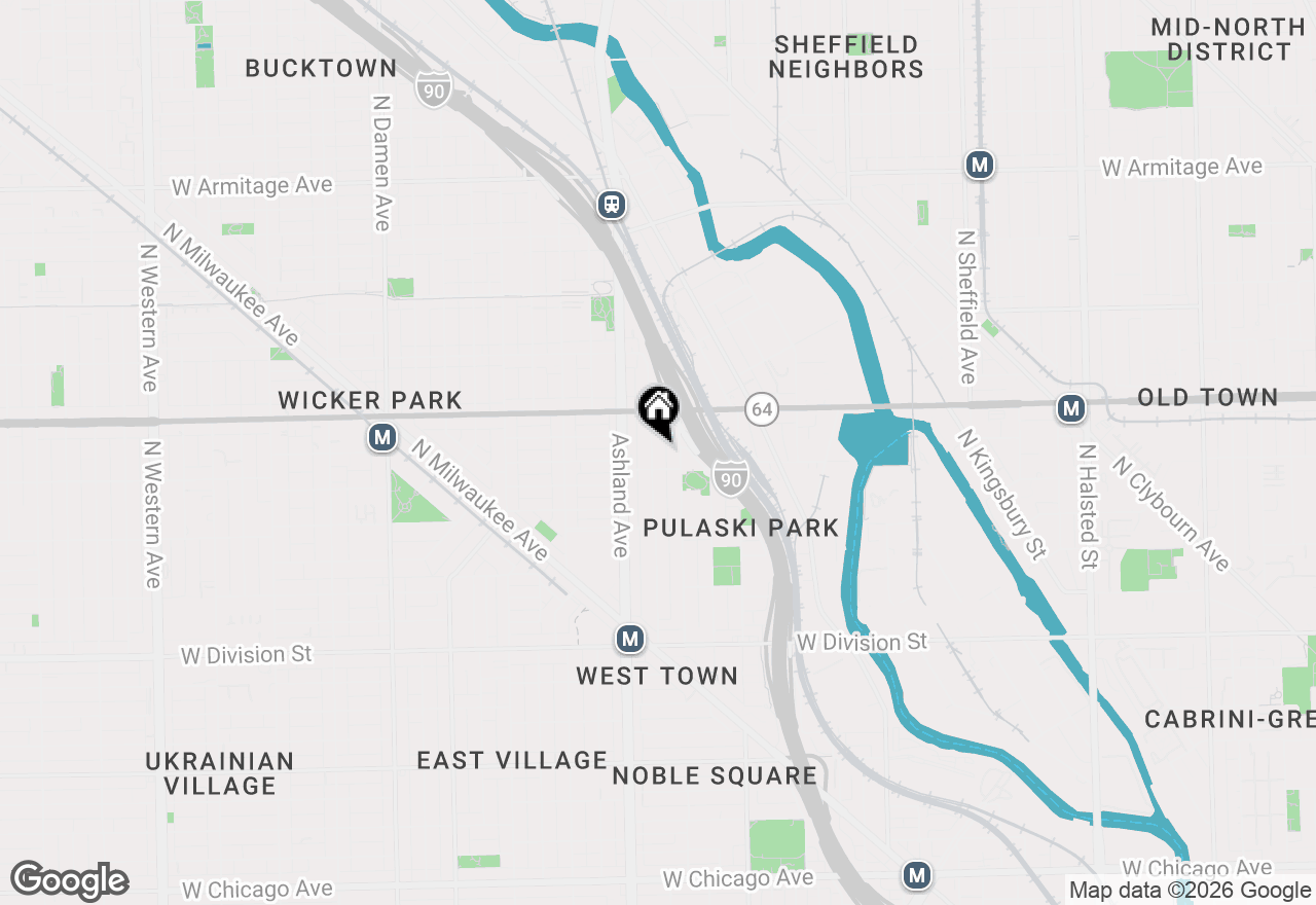 Map of 1517 N Bosworth Avenue #1, Chicago, IL 60642
