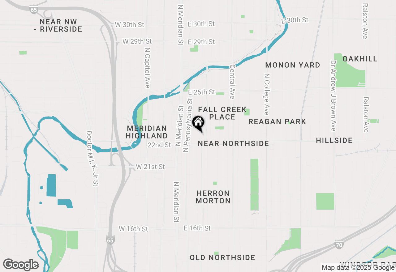 Map of 2229 N Talbott Street, Indianapolis, IN 46205