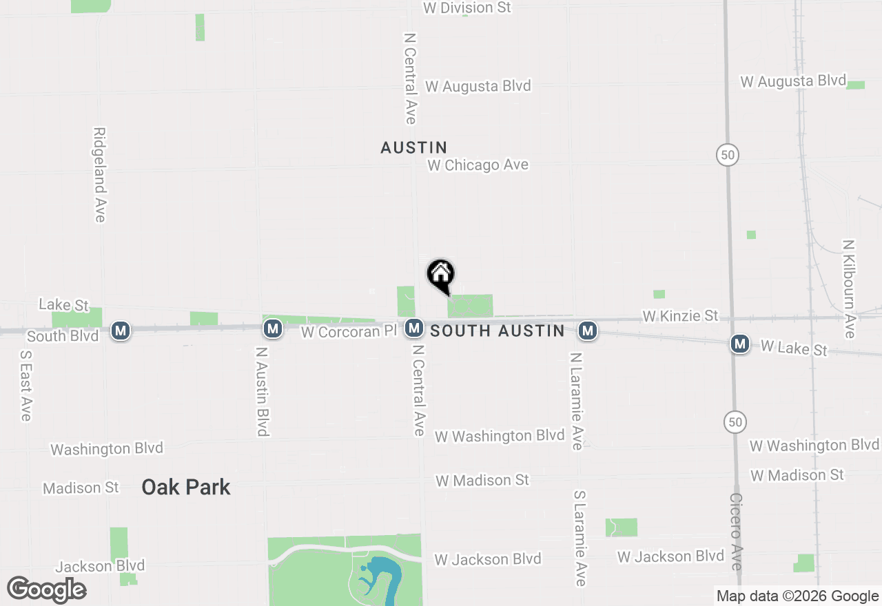 Map of 420 N Pine Avenue #3F, Chicago, IL 60644