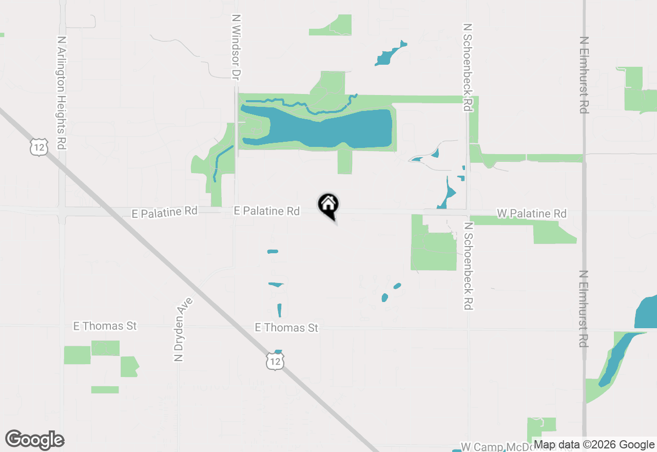 Map of 2007 E Robinhood Lane, Arlington Heights, IL 60004