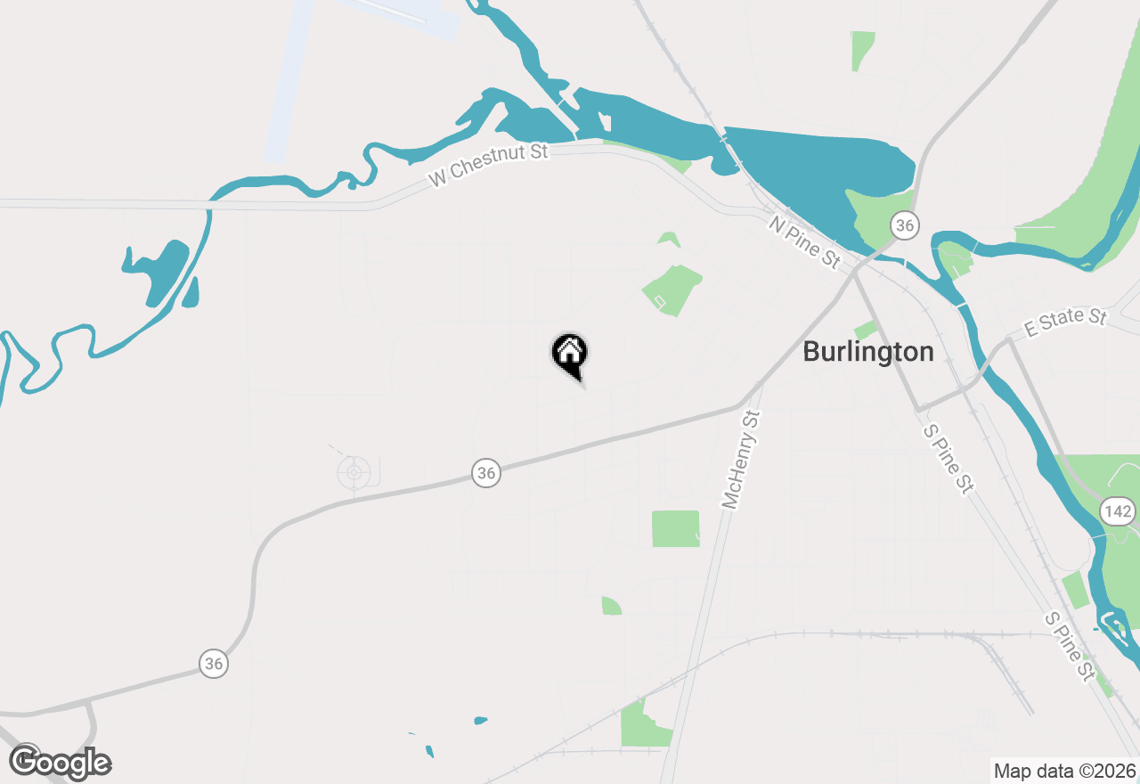 Map of 201 N Oakland Ave, Burlington, WI 53105