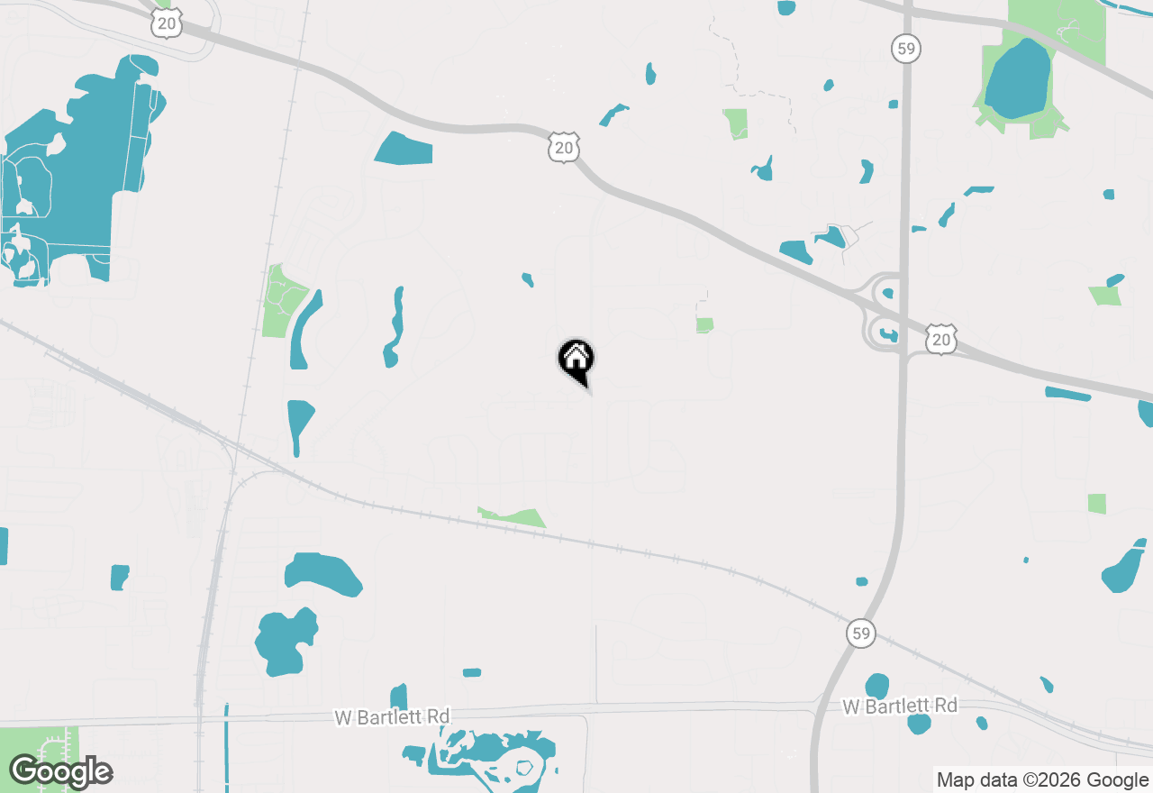 Map of 1810 Golf View Drive, Bartlett, IL 60103