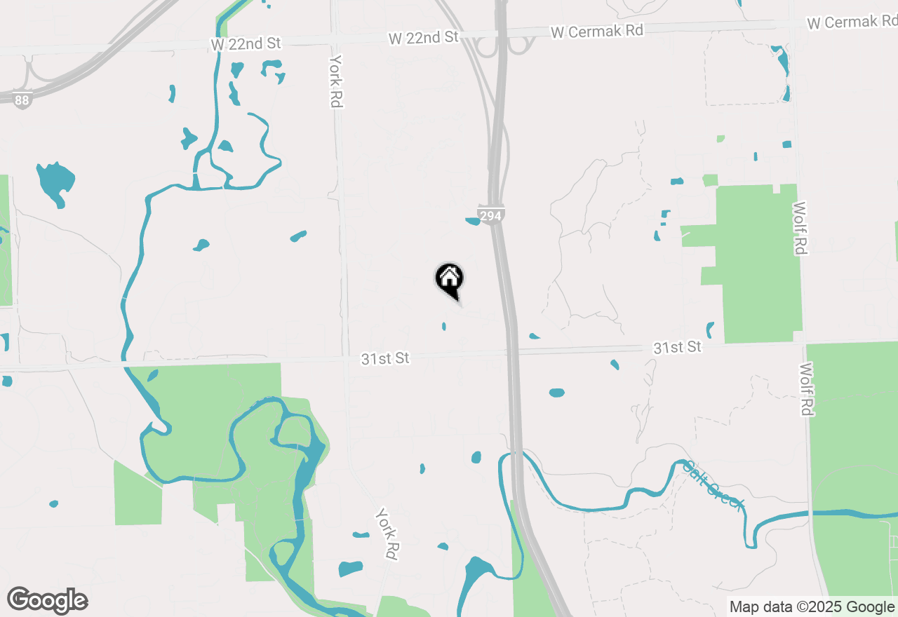 Map of 8 Hunt Club Drive, Oak Brook, IL 60523
