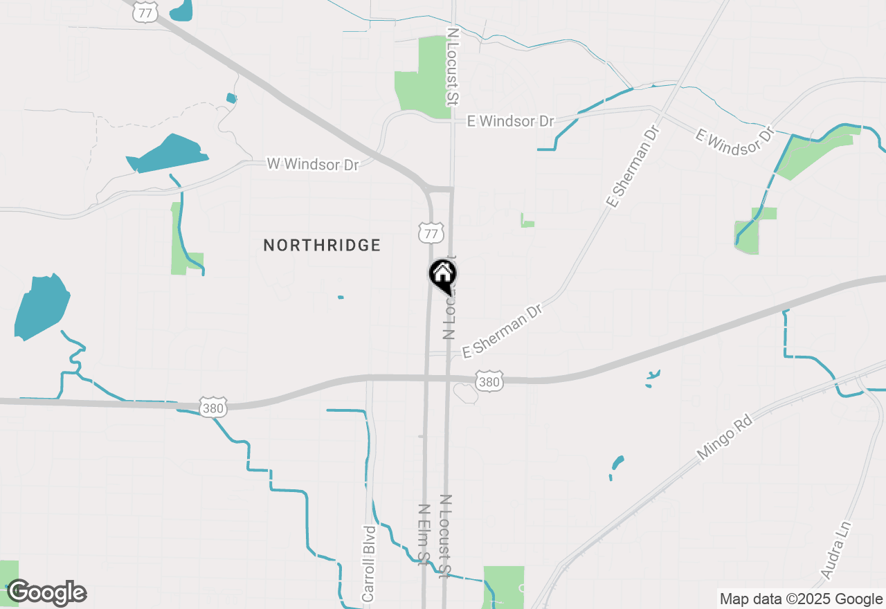 Map of 2223 N Locust Street #100, Denton, TX 76209