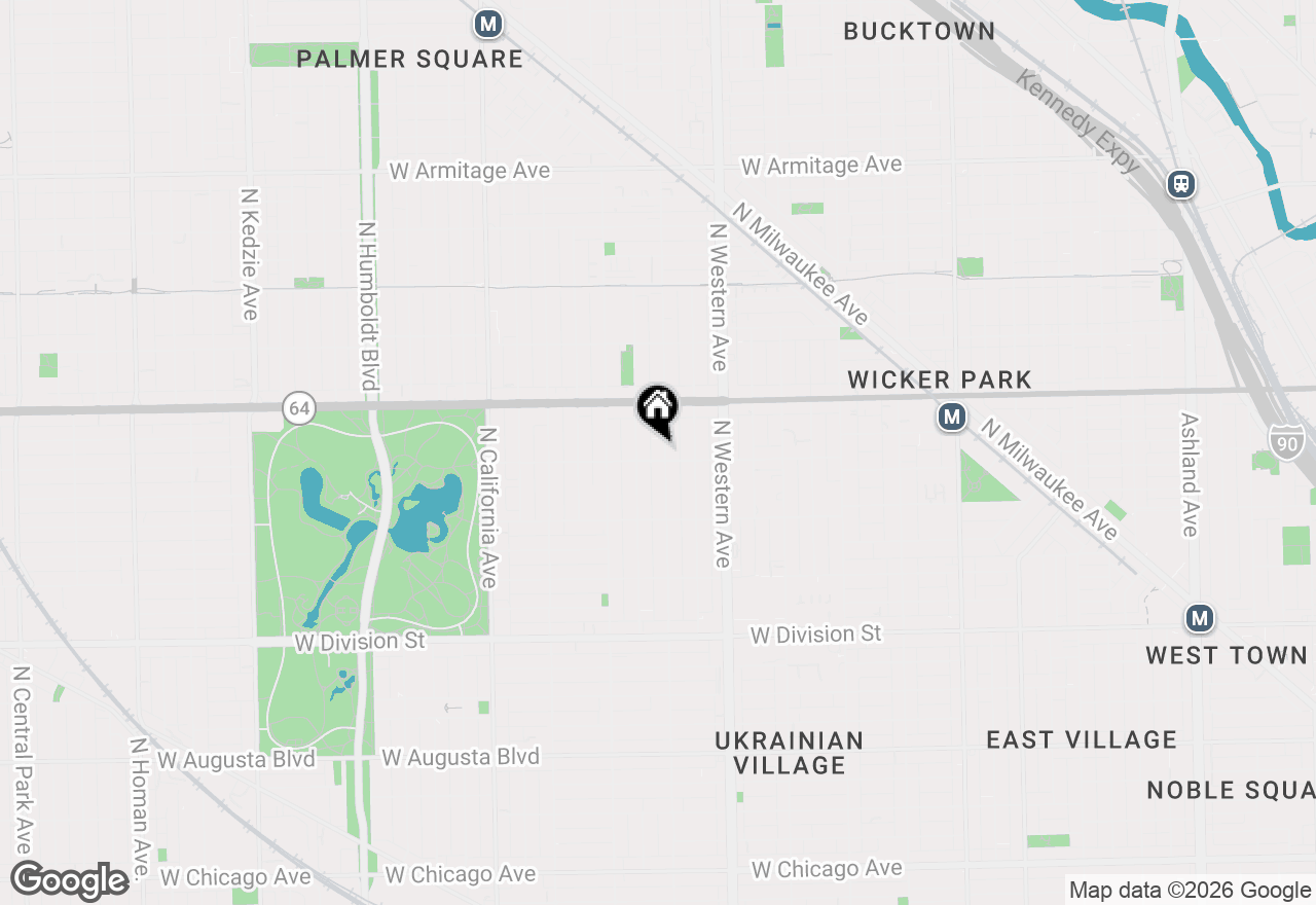 Map of 1506 N Campbell Avenue #1S, Chicago, IL 60622