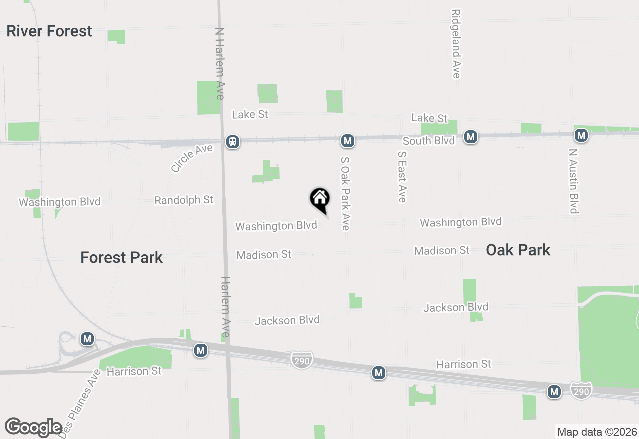 Map of 340 S Kenilworth Avenue #3, Oak Park, IL 60302