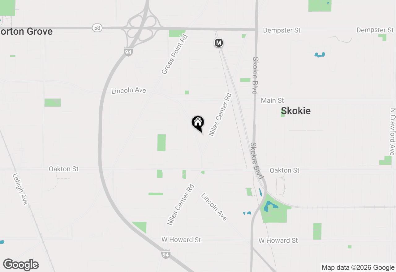 Map of (Address confidential), Skokie, Illinois 60077