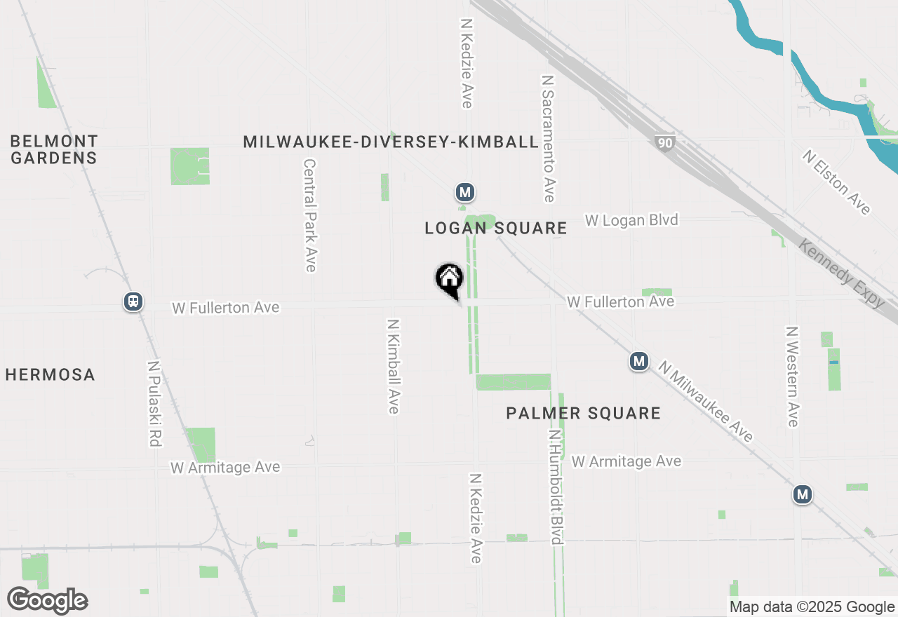 Map of 3225 W Fullerton Avenue #3E, Chicago, IL 60647