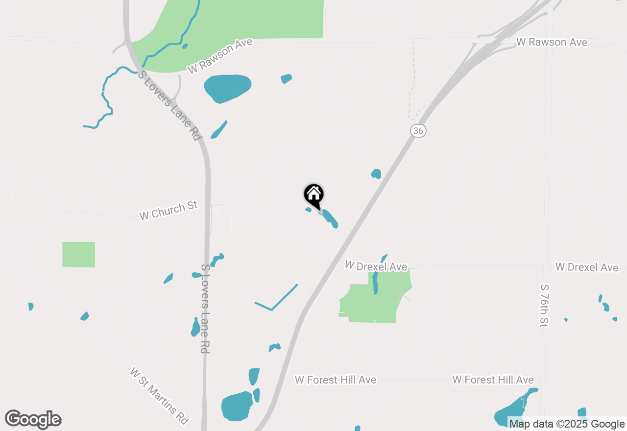 Map of 9254 W Wyndham Hills Ct, Franklin, WI 53132