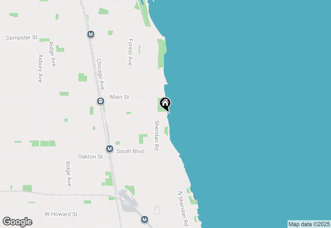 Map of 90 Kedzie Street, Evanston, IL 60202