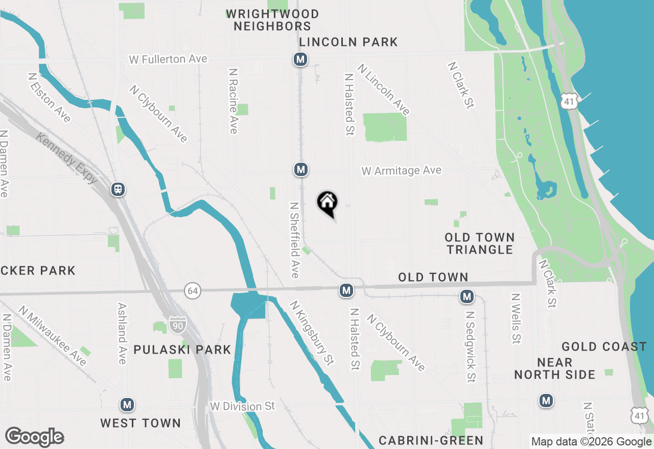 Map of 1837 N Fremont Street, Chicago, IL 60614