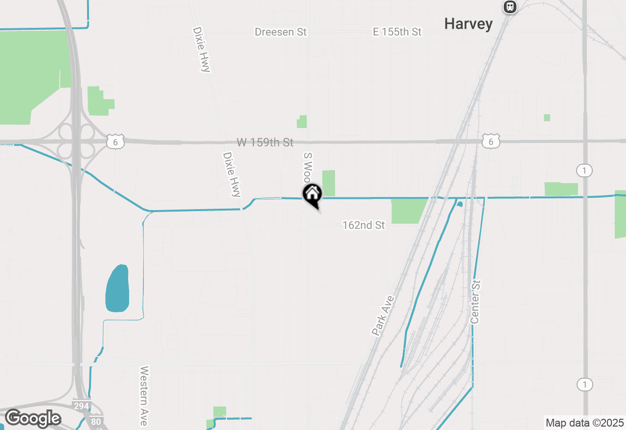 Map of 16141 Wood Street, Markham, IL 60428