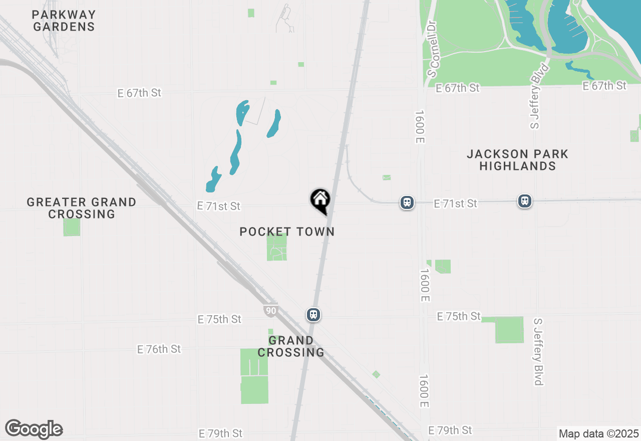 Map of 1225 E 71st Place, Chicago, IL 60619