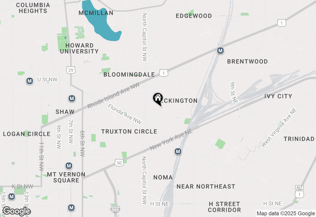 Map of 1706 1st Street Ne, Washington, DC 20002