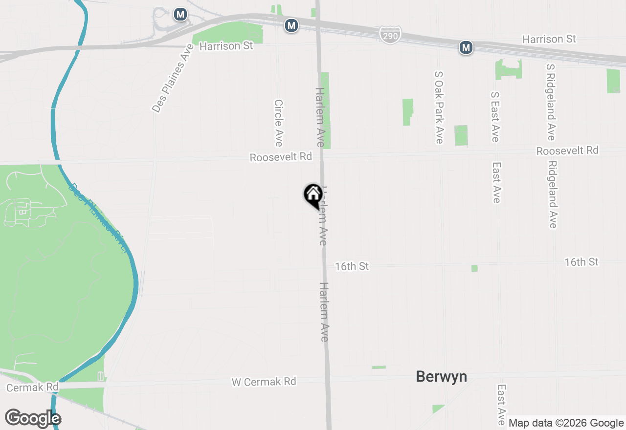 Map of 1404 Elgin Avenue, Forest Park, IL 60130