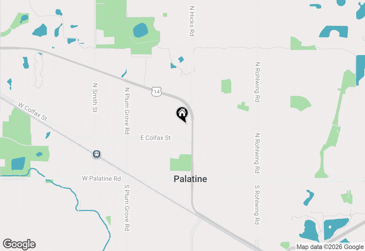 Map of 306 N Schubert Street, Palatine, IL 60067