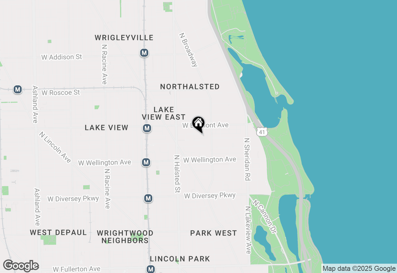 Map of 645 W Briar Place #1, Chicago, IL 60657