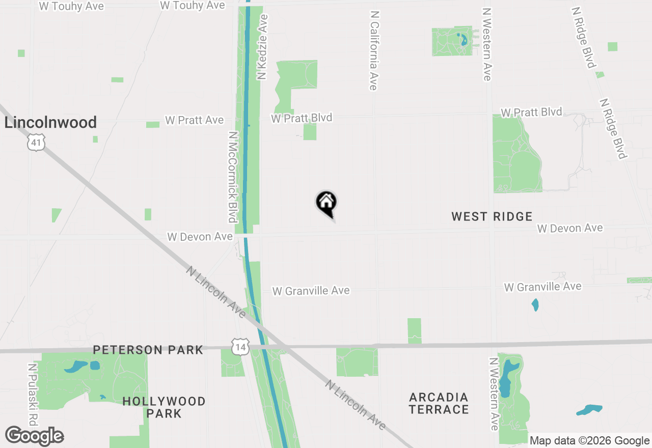 Map of 6416 N Richmond Street #3B, Chicago, IL 60645