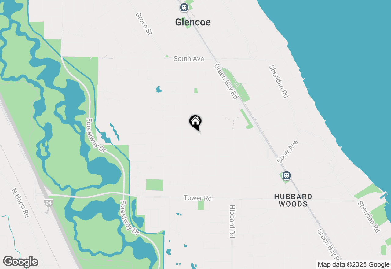 Map of 511 Woodlawn Avenue, Glencoe, IL 60022