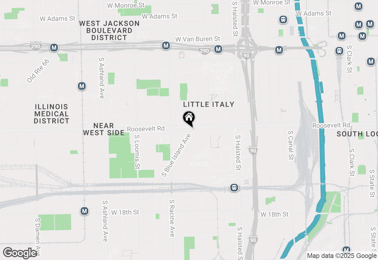 Map of 1075 W Roosevelt Road #302, Chicago, IL 60608