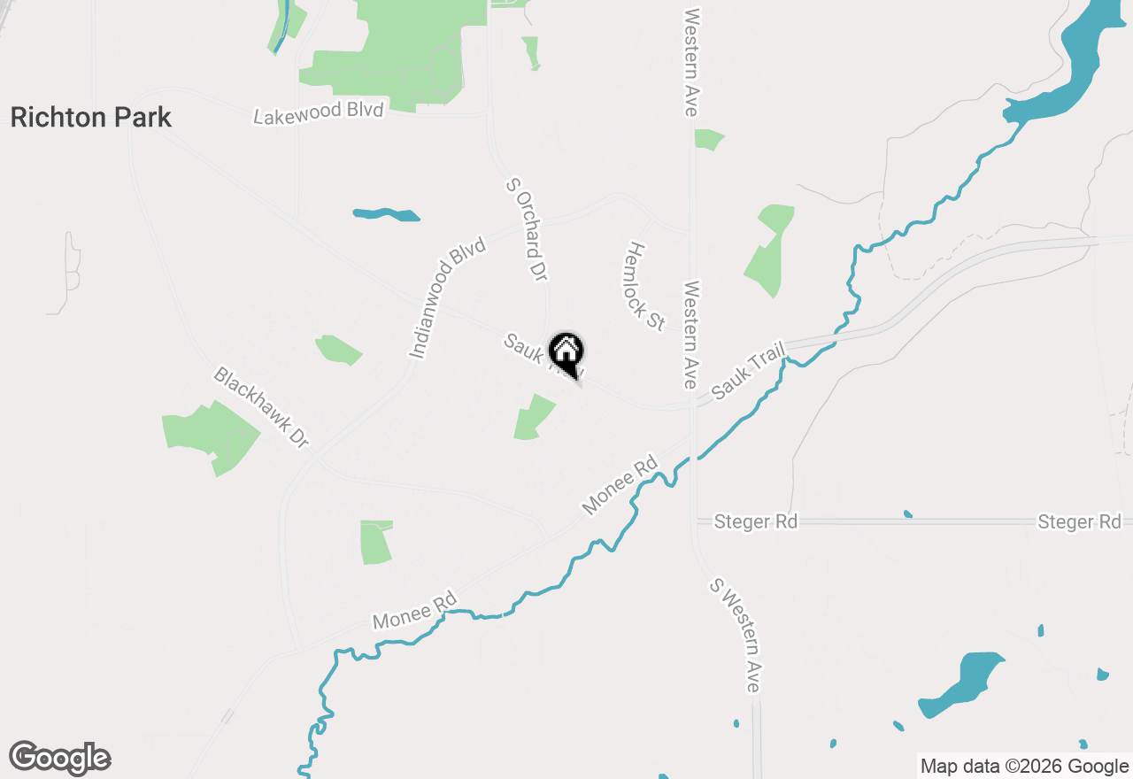 Map of 66 Marquette Street, Park Forest, IL 60466