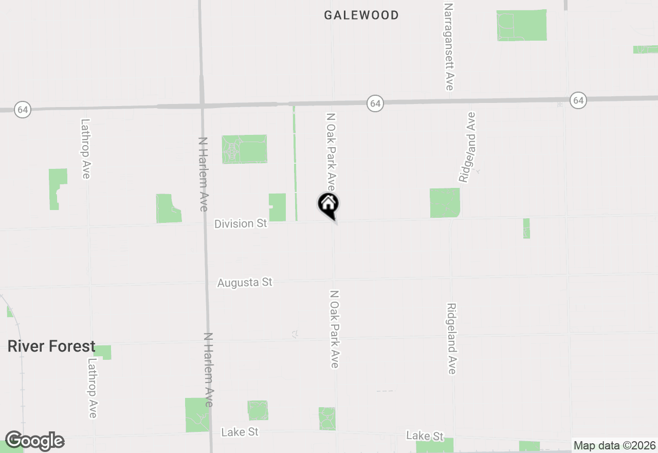 Map of 843 N Oak Park Avenue, Oak Park, IL 60302