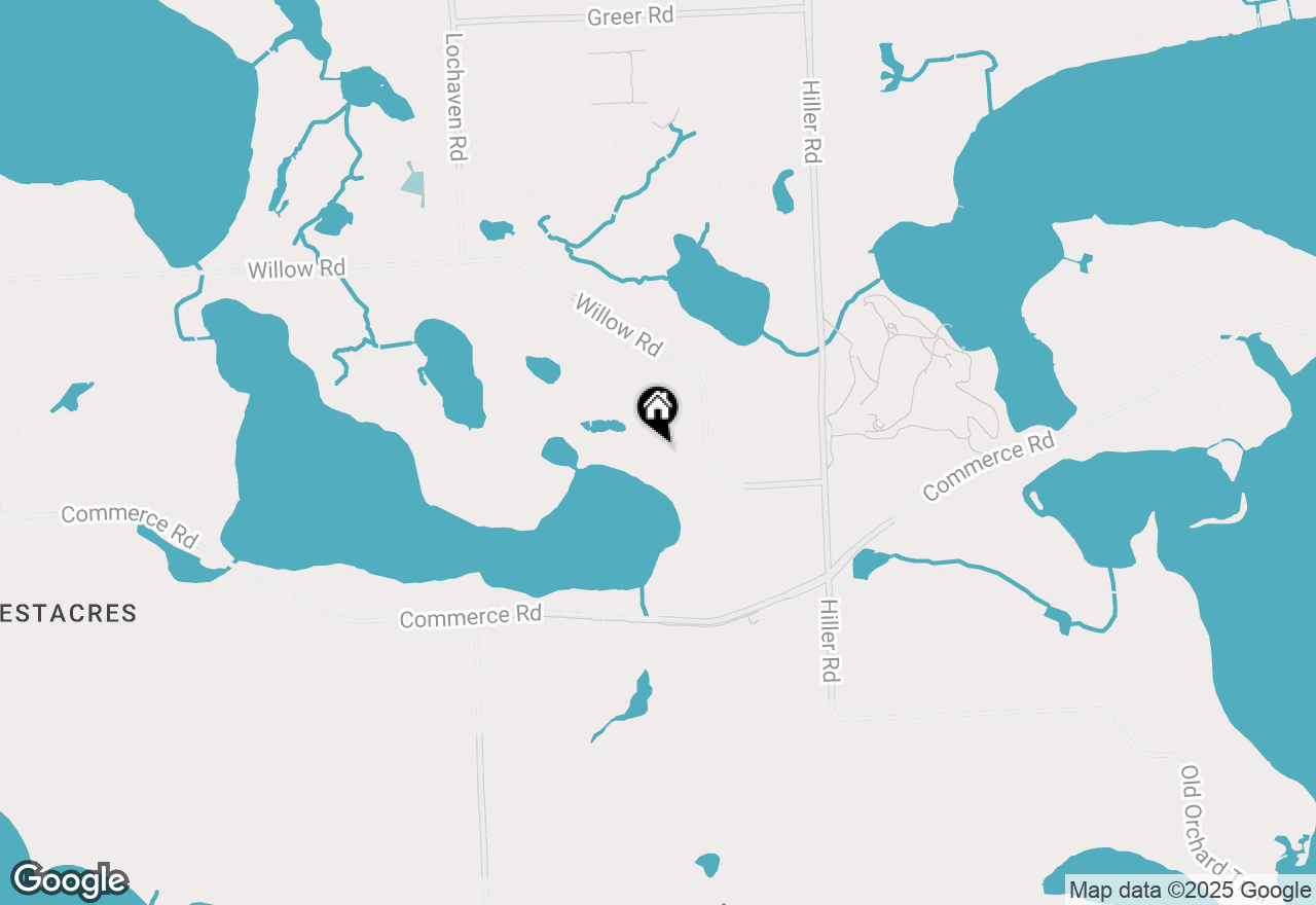 Map of 6192 N Shore Drive, West Bloomfield, MI 48324