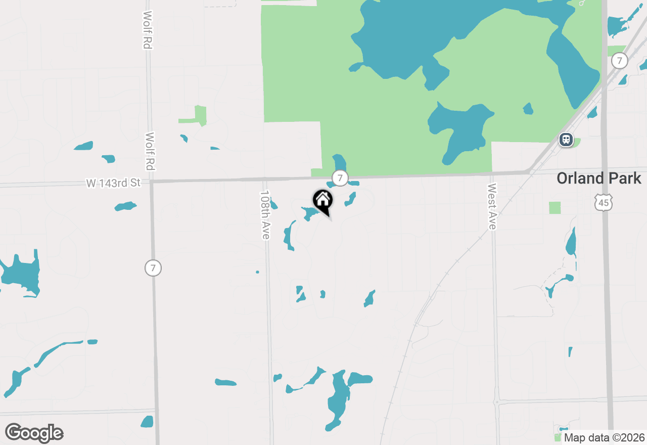 Map of 14425 Lake Ridge Road, Orland Park, IL 60462