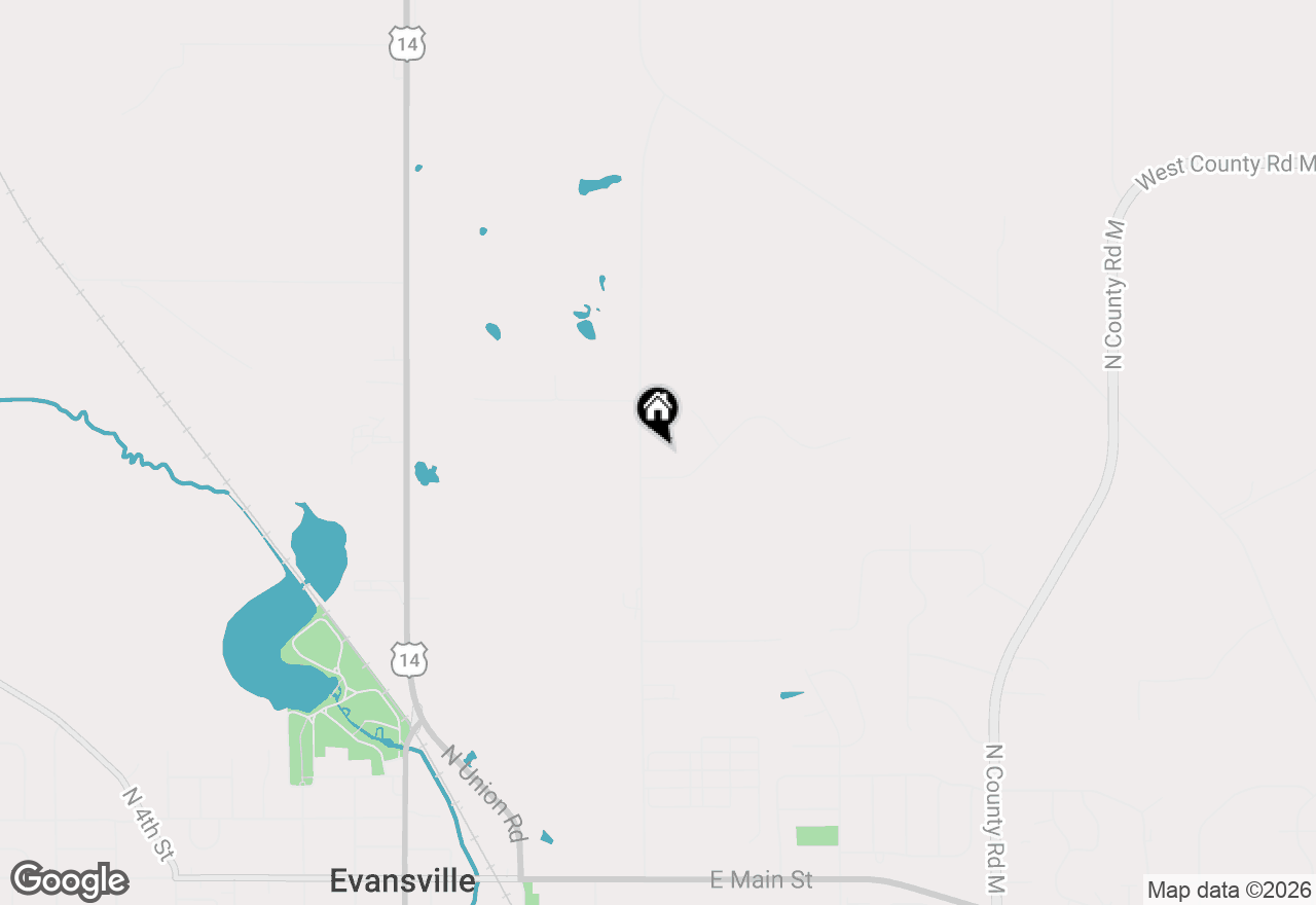 Map of 8328 N Cemetery Road, Evansville, WI 53536