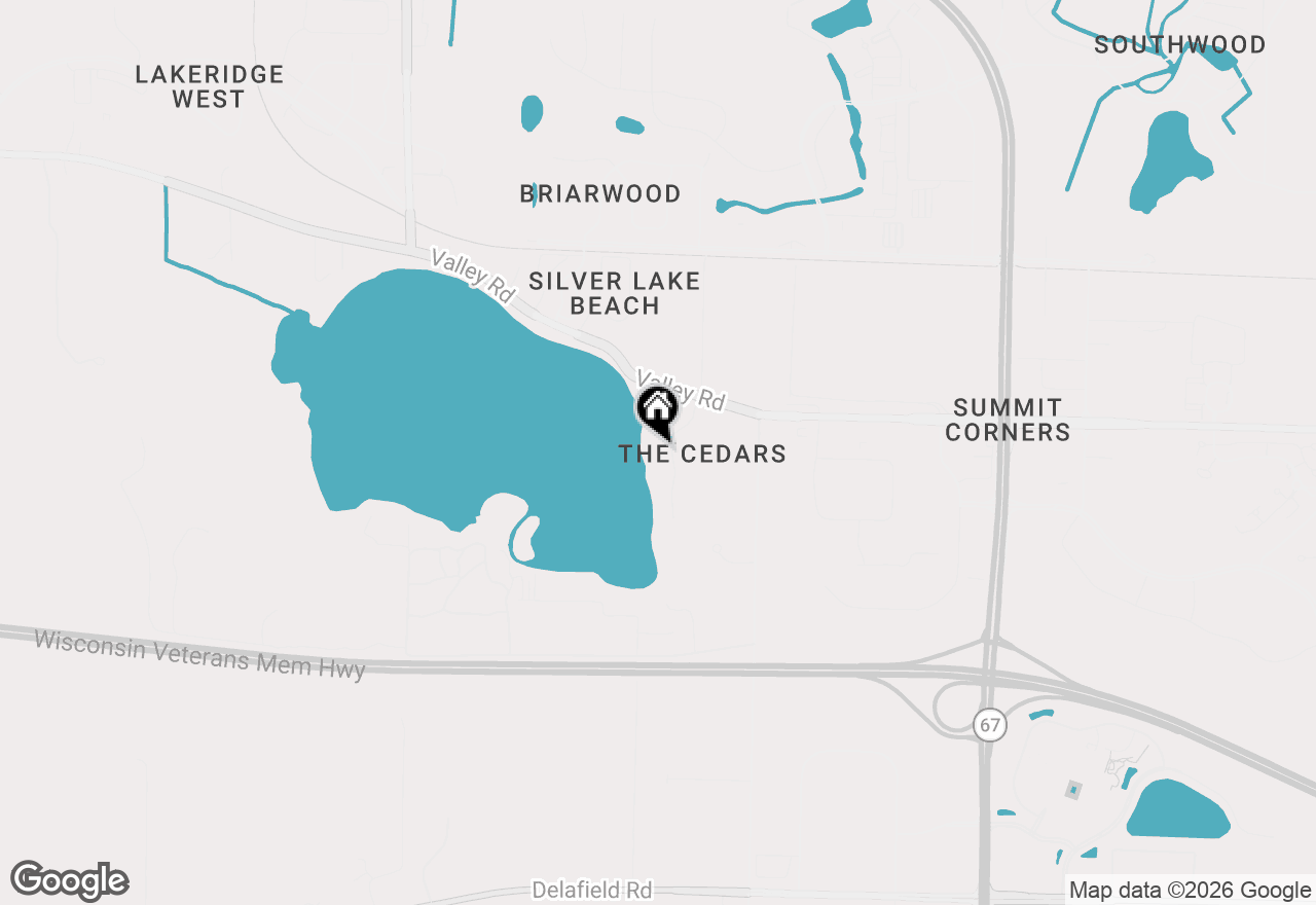 Map of 3005 N Silver Cedar Rd, Summit, WI 53066