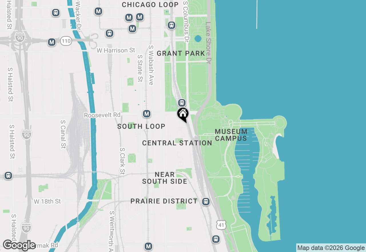 Map of 1235 S Prairie Avenue #1106, Chicago, IL 60605