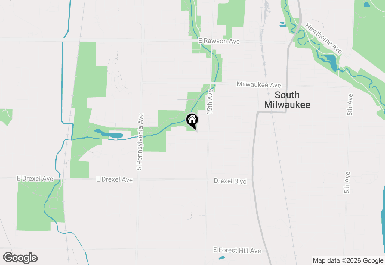 Map of 1608 Menomonee Ave, South Milwaukee, WI 53172