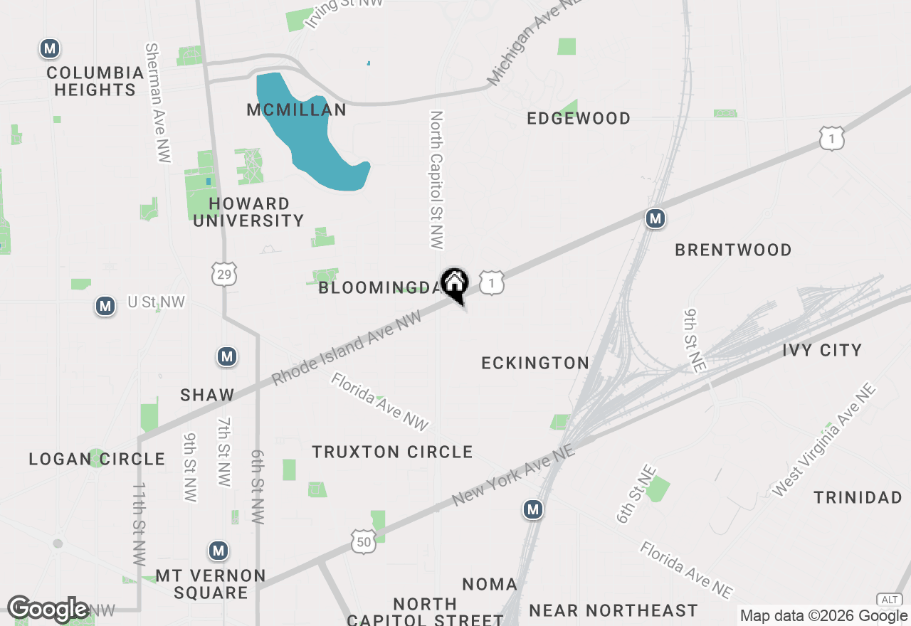 Map of 26 Todd Place Ne #1, Washington, DC 20002