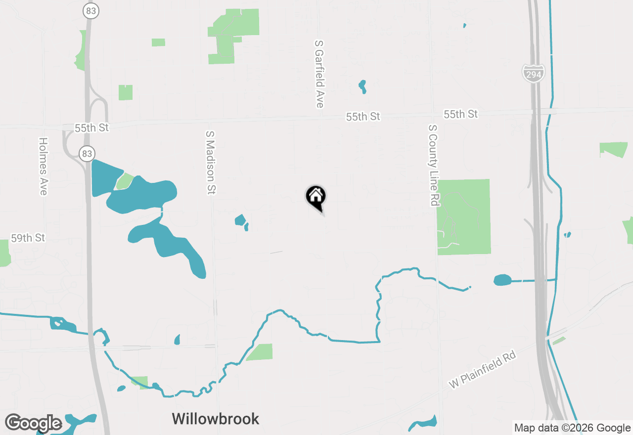 Map of 5840 S Garfield Street, Hinsdale, IL 60521