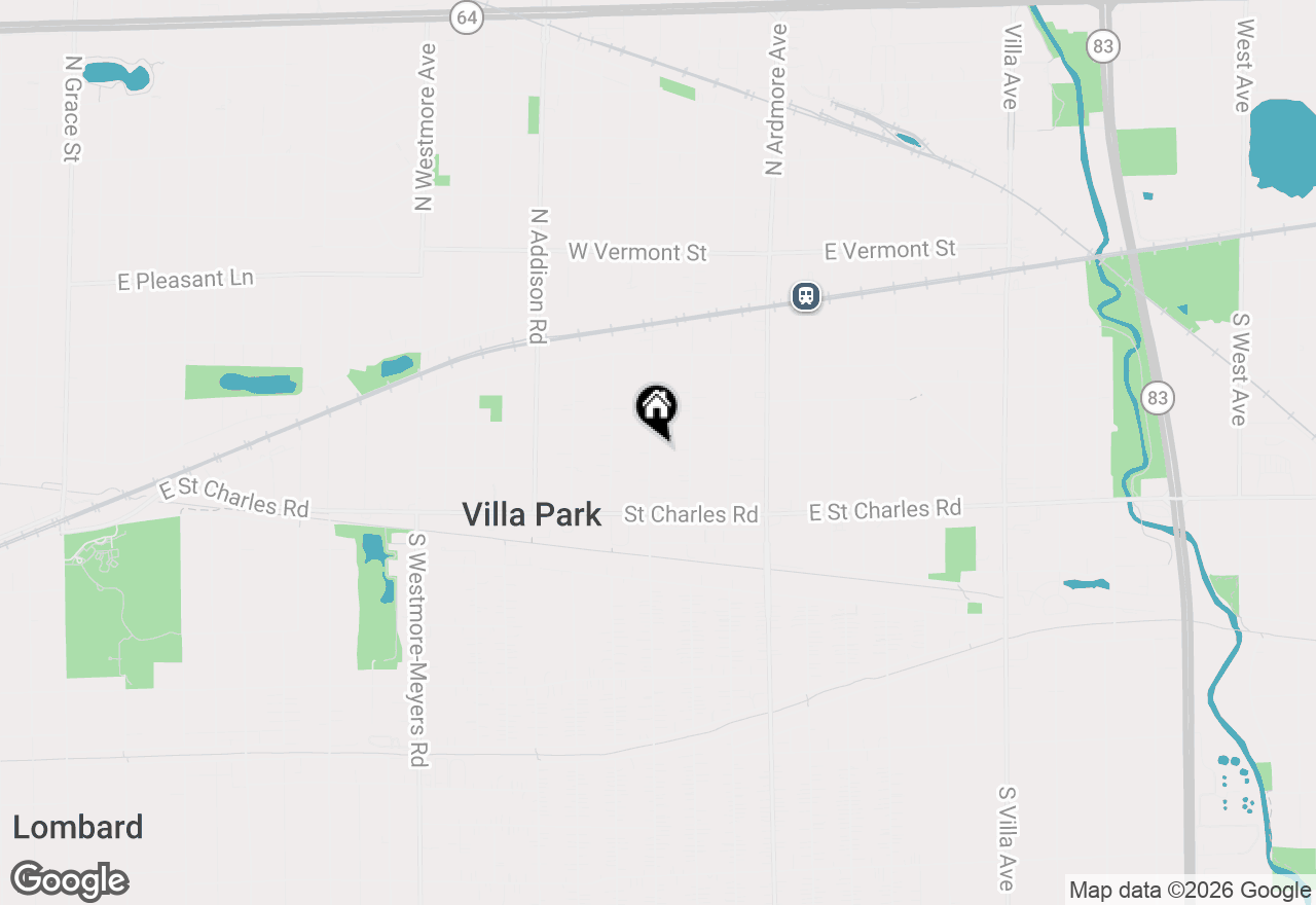 Map of 103 N Harvard Avenue, Villa Park, IL 60181