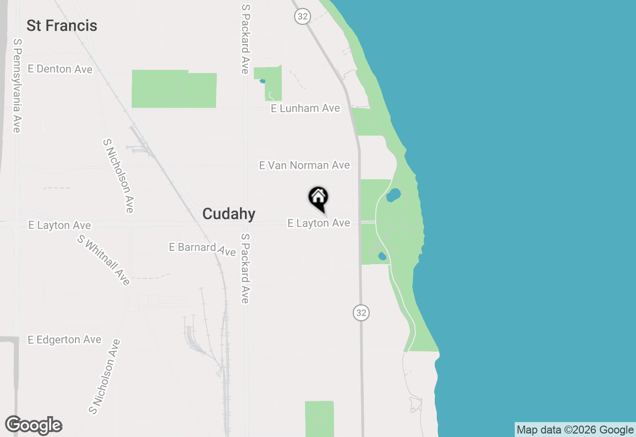 Map of 3842 E Layton Ave, Cudahy, WI 53110
