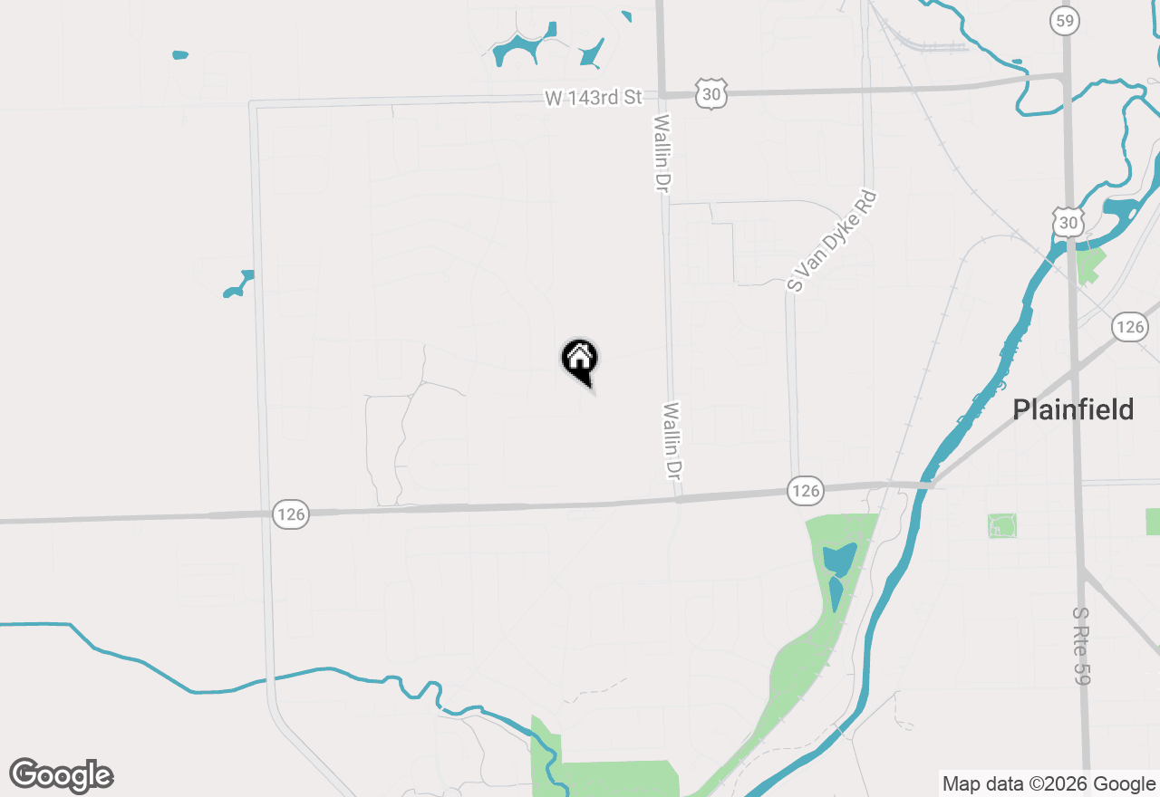 Map of 14852 S Henebry Lane, Plainfield, IL 60544