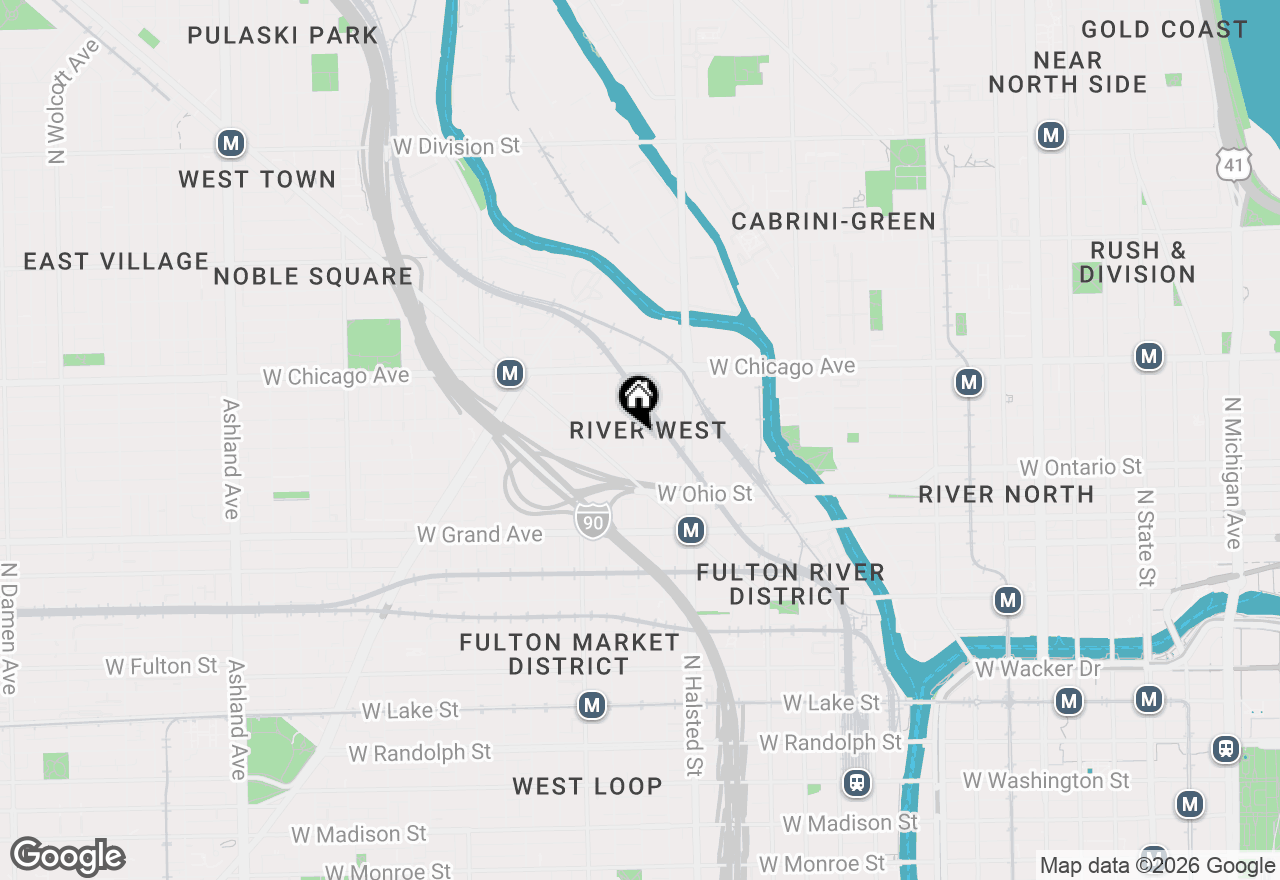 Map of 669 N Peoria Street #GN, Chicago, IL 60642