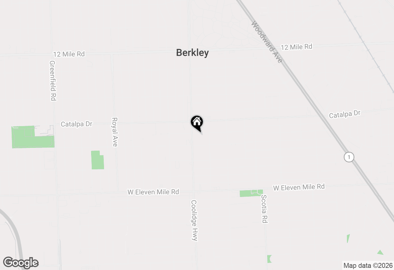 Map of 2435 Sunnyknoll Avenue, Berkley, MI 48072