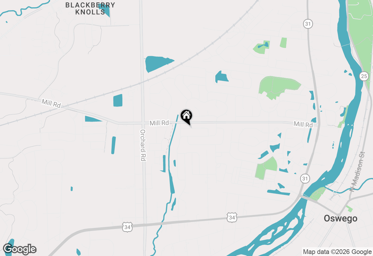 Map of 316 Ash Grove Lane, Oswego, IL 60543