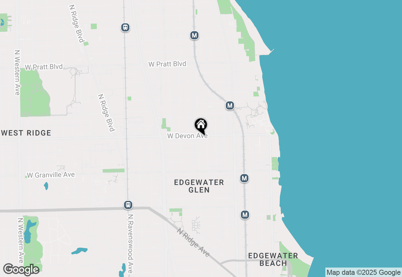 Map of 6351 N Glenwood Avenue #1S, Chicago, IL 60660