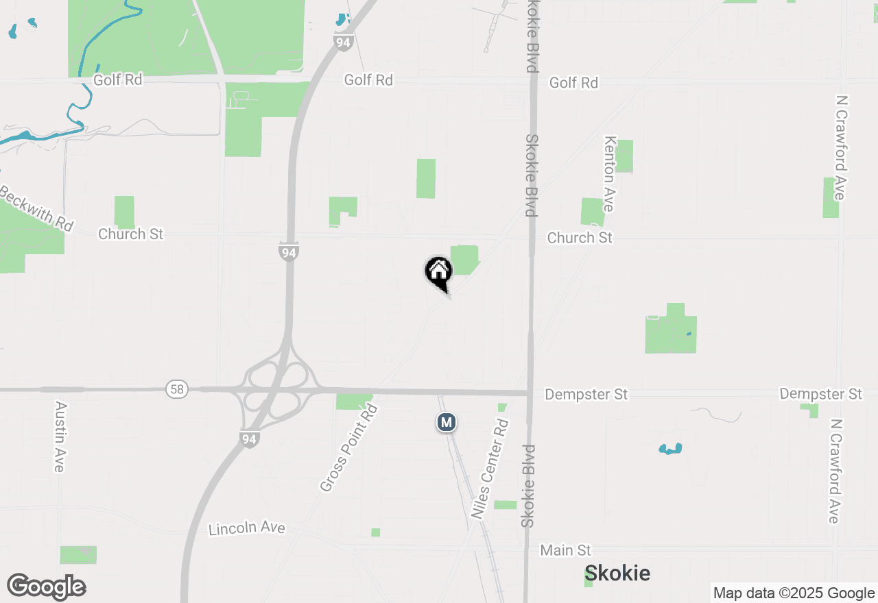 Map of 9016 N Gross Point Road, Skokie, IL 60077