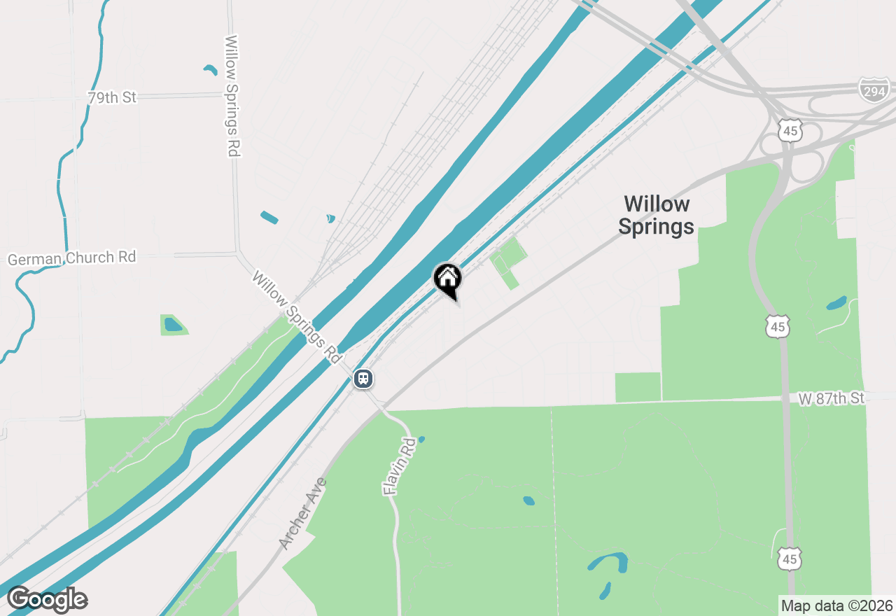 Map of 202 Willow Boulevard, Willow Springs, IL 60480