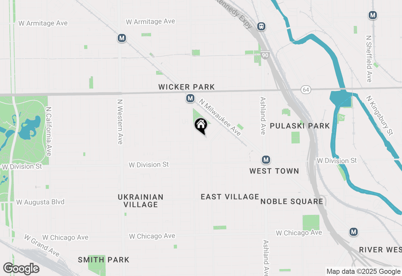 Map of 1955 W Evergreen Avenue, Chicago, IL 60622