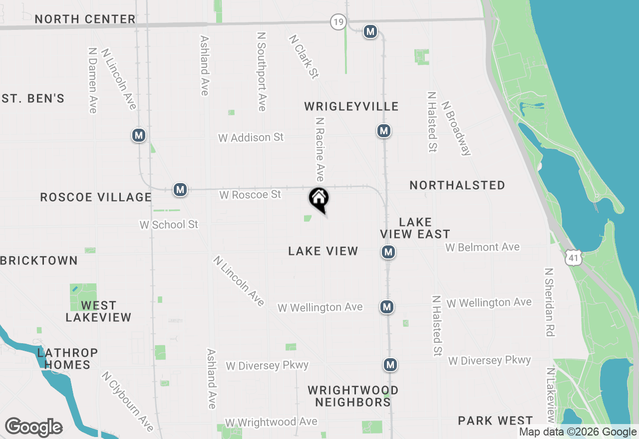 Map of 3302 N Racine Avenue #3, Chicago, IL 60657