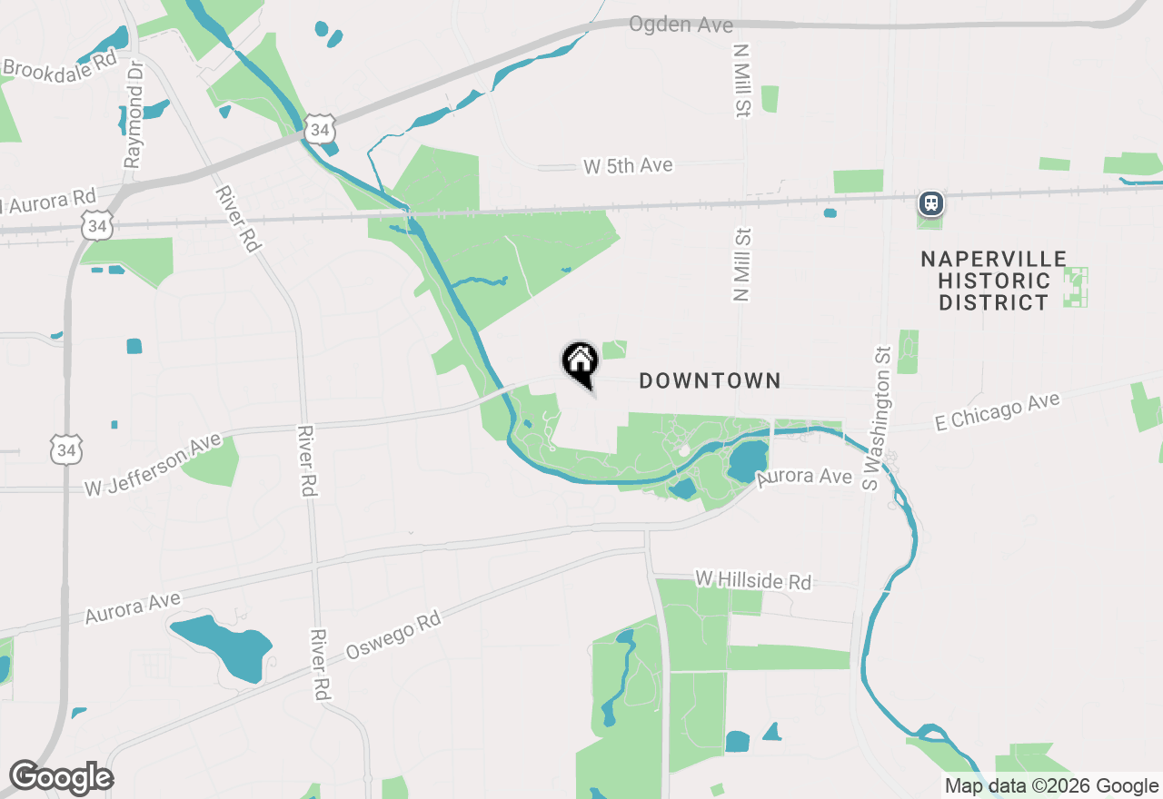 Map of 907 Jackson Avenue, Naperville, IL 60540