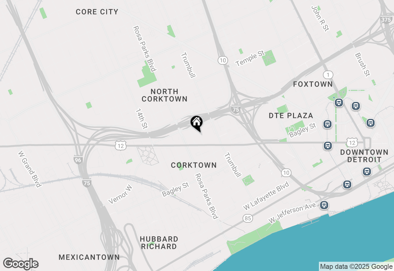 Map of 2205 Trumbull Street #2, Detroit, MI 48216