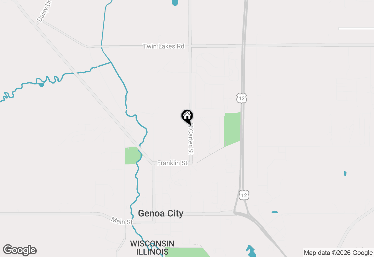 Map of 837 Carter St, Genoa City, WI 53128